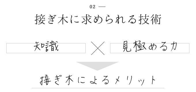 接ぎ木に求められる技術